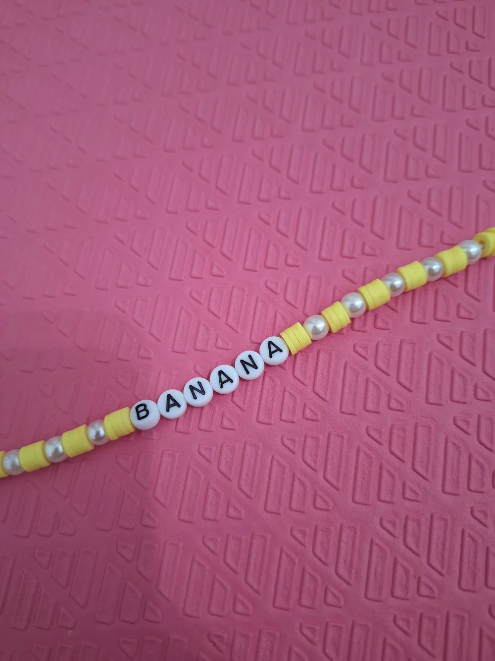 Accessorize Yellow and White 'BANANA' Kids Beaded Bracelet